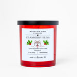 Cranberry Bliss candle with a red label on a white background
