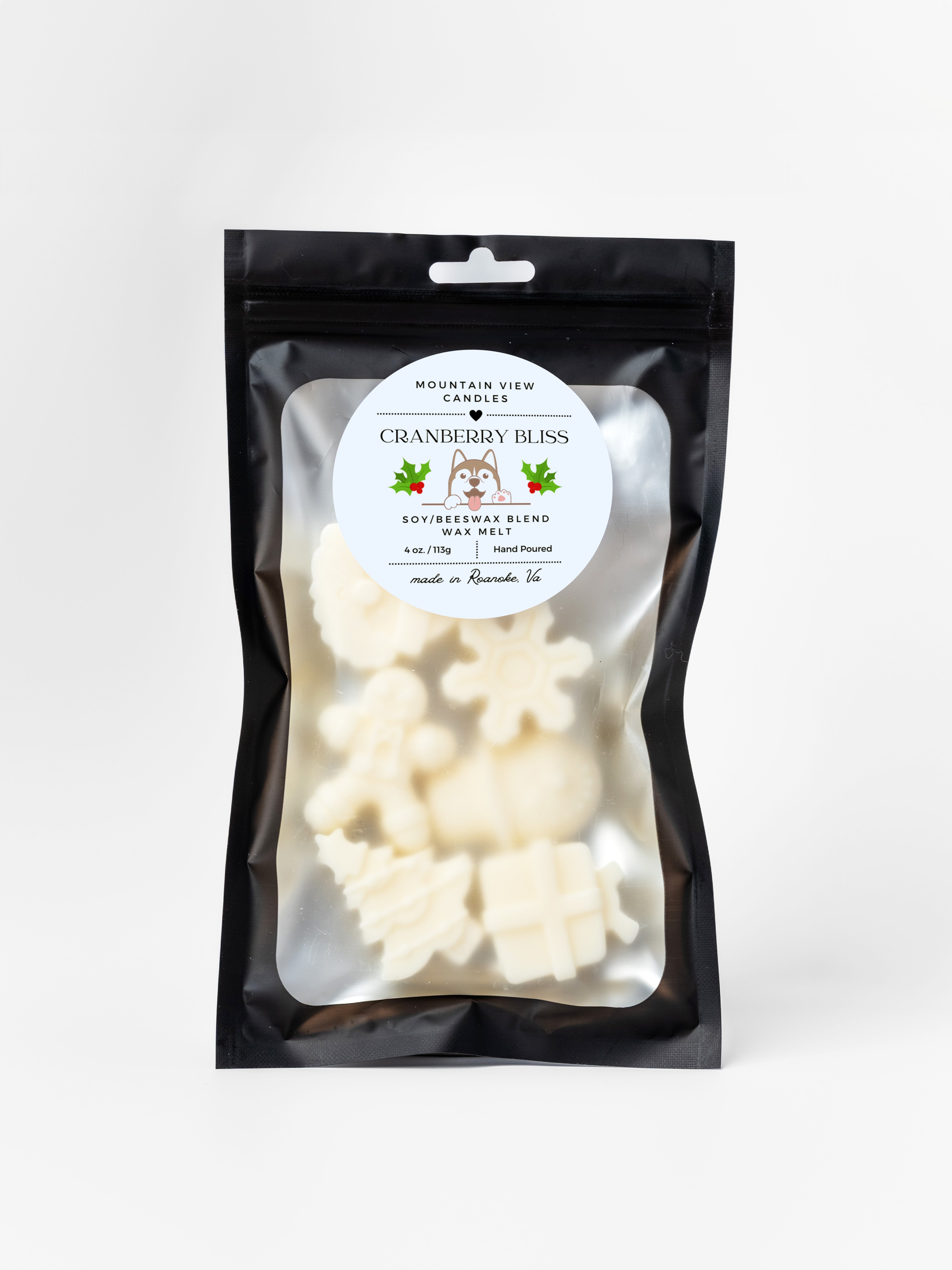 Packaged Wax Melts on a white background