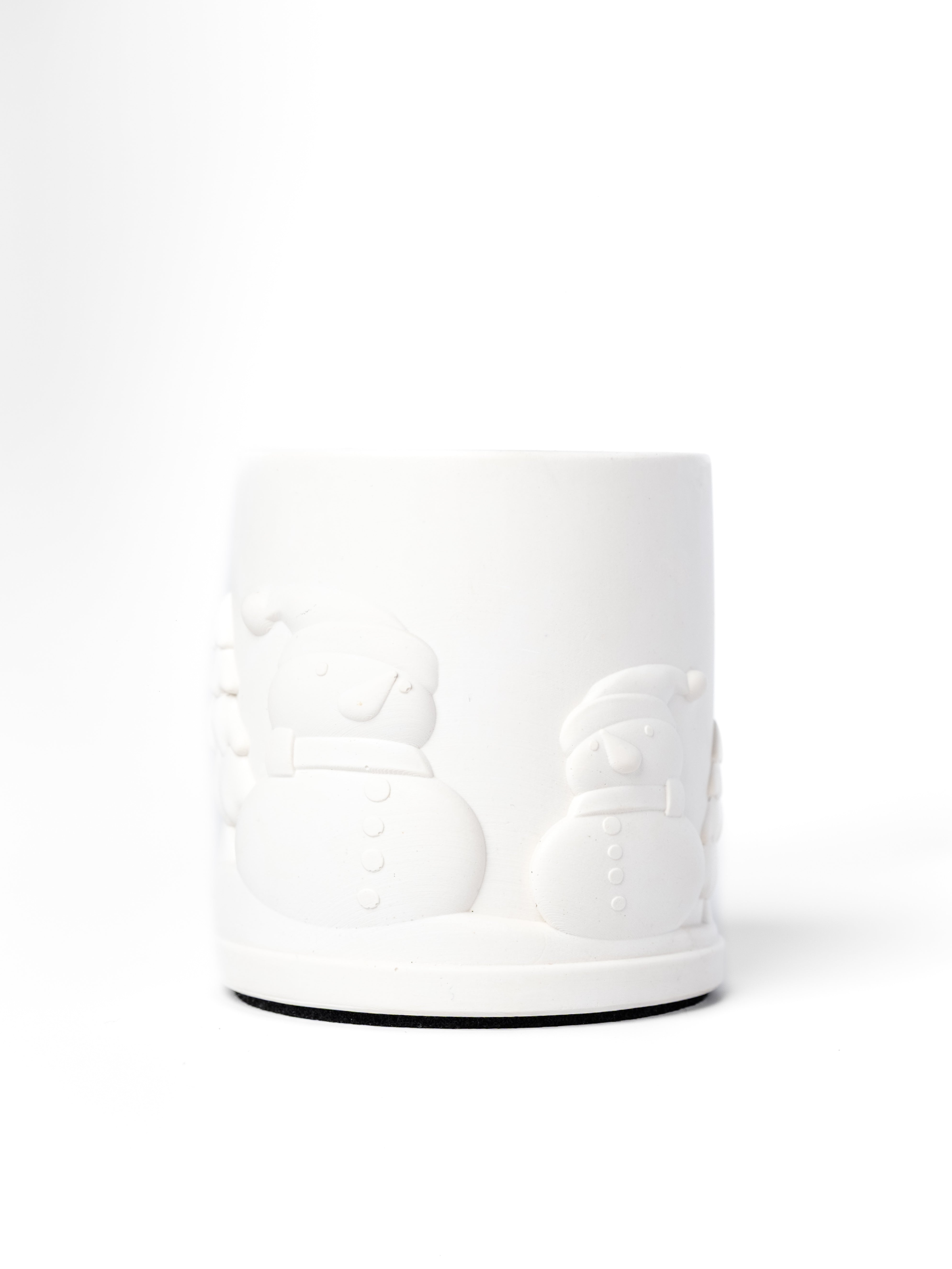White ceramic vase on a white background